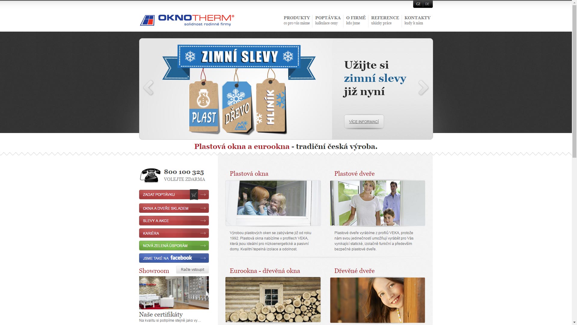 Oknotherm - web výrobce plastových oken