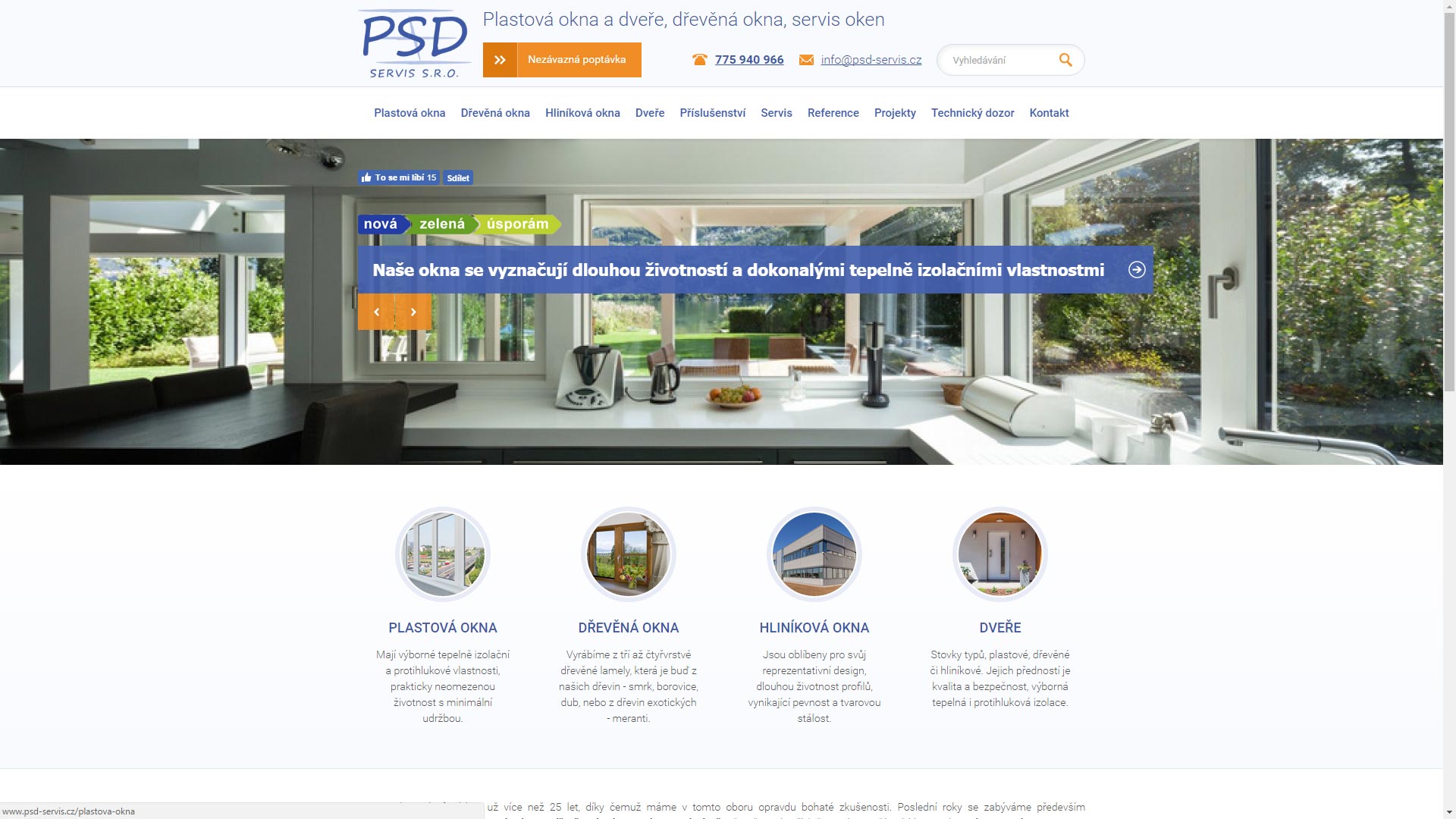 psd - web výrobce plastových oken