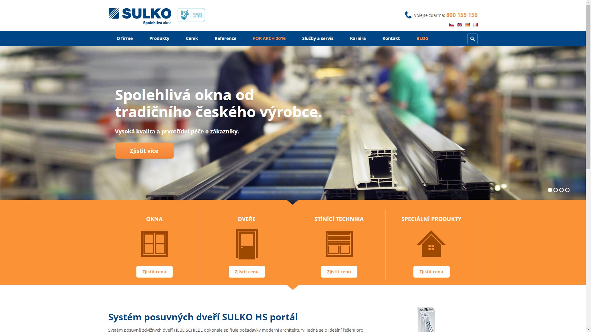 Sulko - web výrobce plastových oken