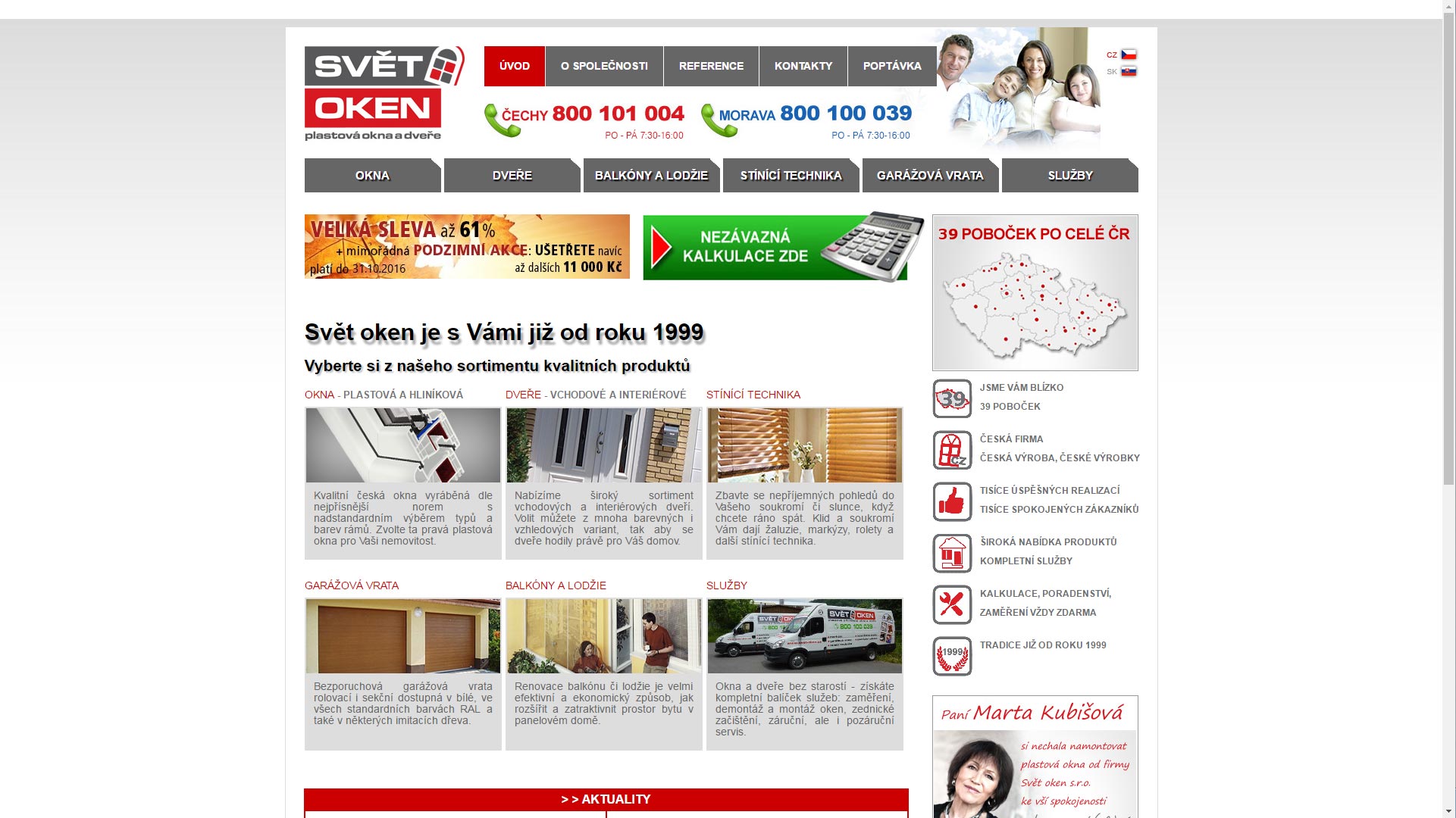 Svět Oken - web výrobce plastových oken